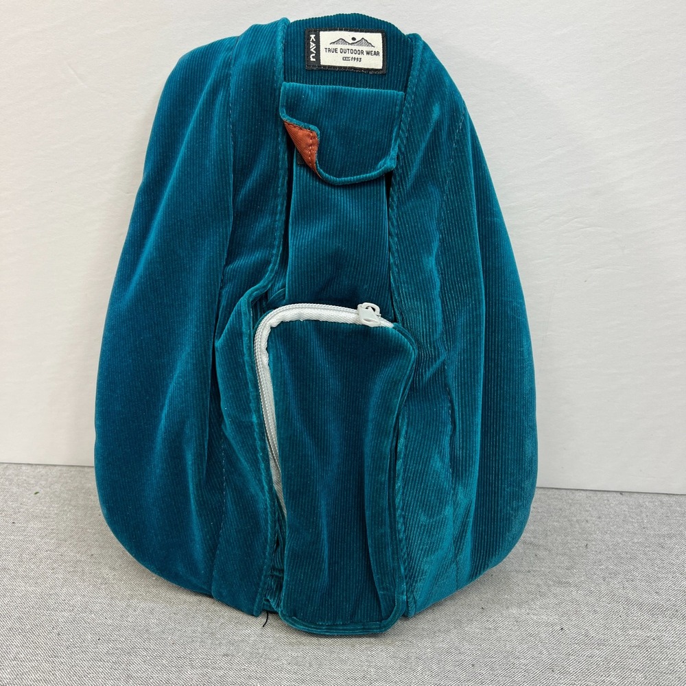 KAVU Original Rope Cordouroy Sling Pack w/ Adjustable Shoulder Strap Artic Teal